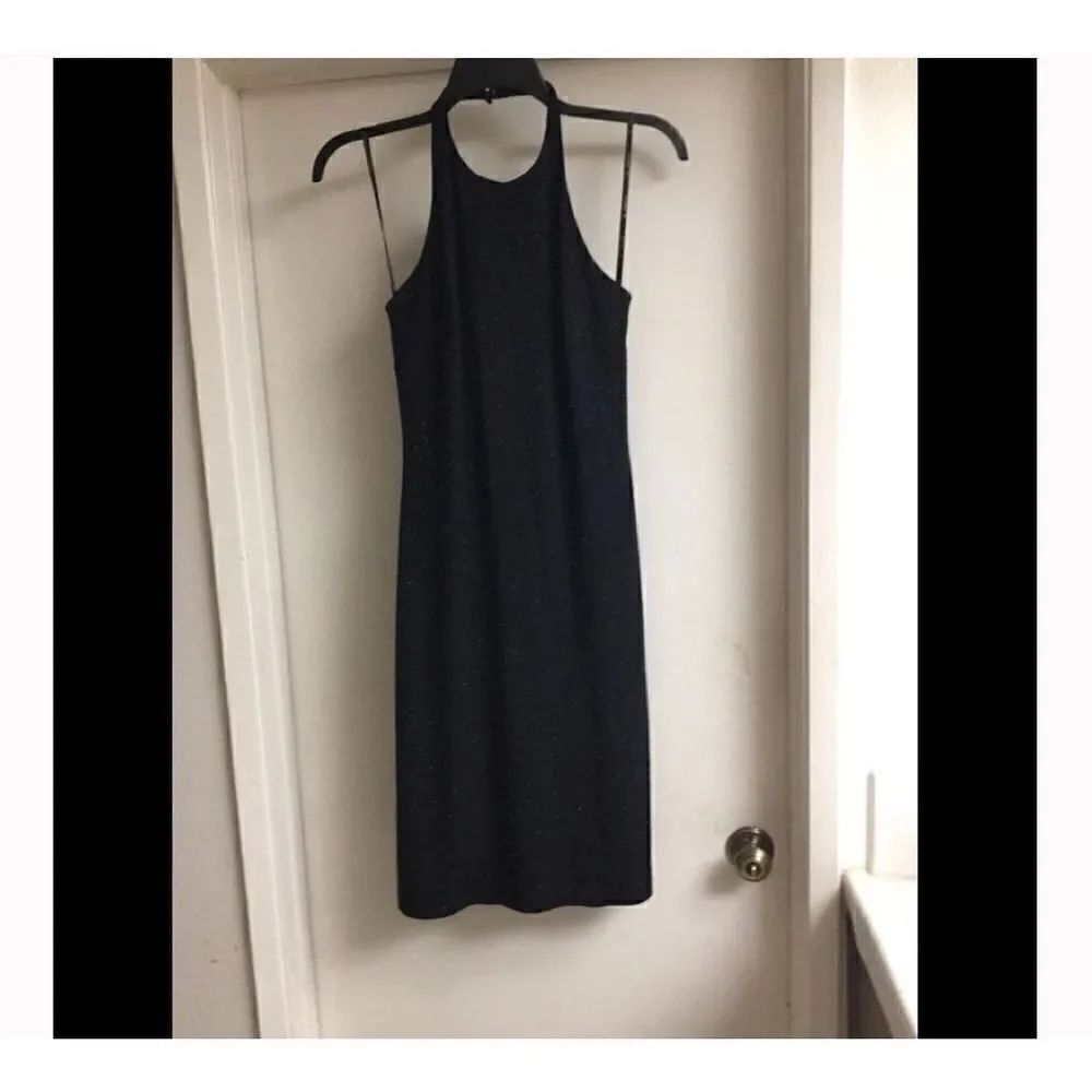 Beautiful Windsor Black/Silver Sparkles Halter Party Dress Sz 8